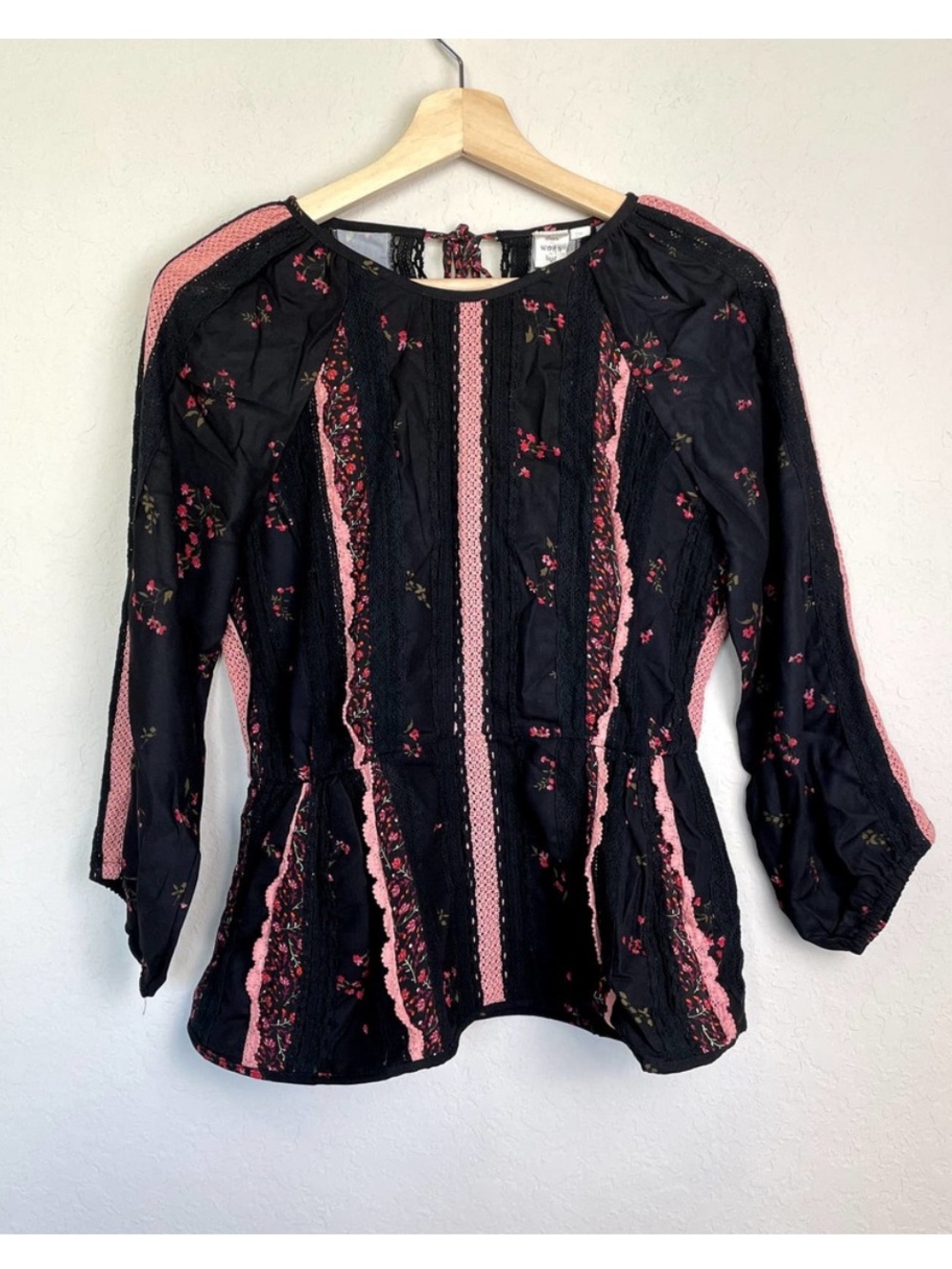 NWT Anthropologie/Seen Worn Kept Black Floral Top Small